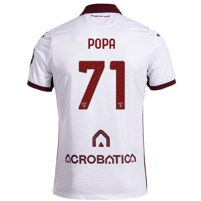 Danxen Hombre Camiseta Mihai Popa #71 Blanco Granate 2ª Equipación 2024/25 La Camisa