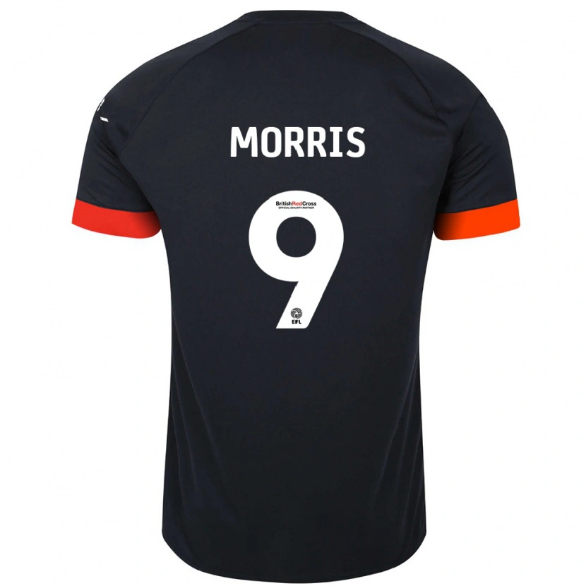 Danxen Hombre Camiseta Carlton Morris #9 Negro Naranja 2ª Equipación 2024/25 La Camisa