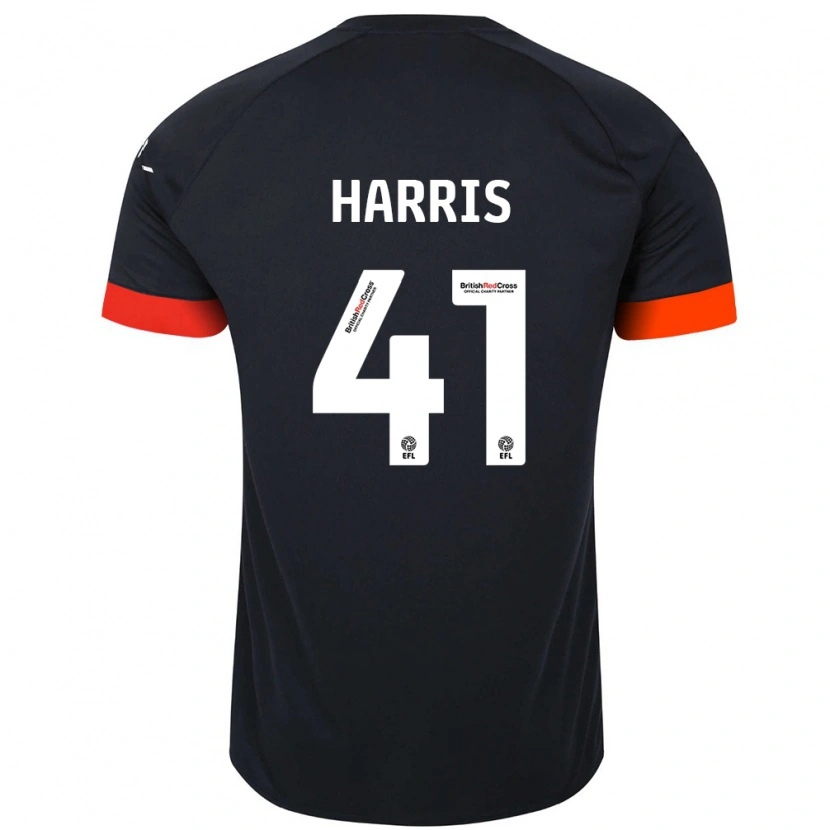 Danxen Hombre Camiseta Taylan Harris #41 Negro Naranja 2ª Equipación 2024/25 La Camisa