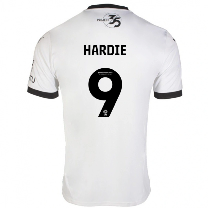 Danxen Hombre Camiseta Ryan Hardie #9 Blanco Negro 2ª Equipación 2024/25 La Camisa