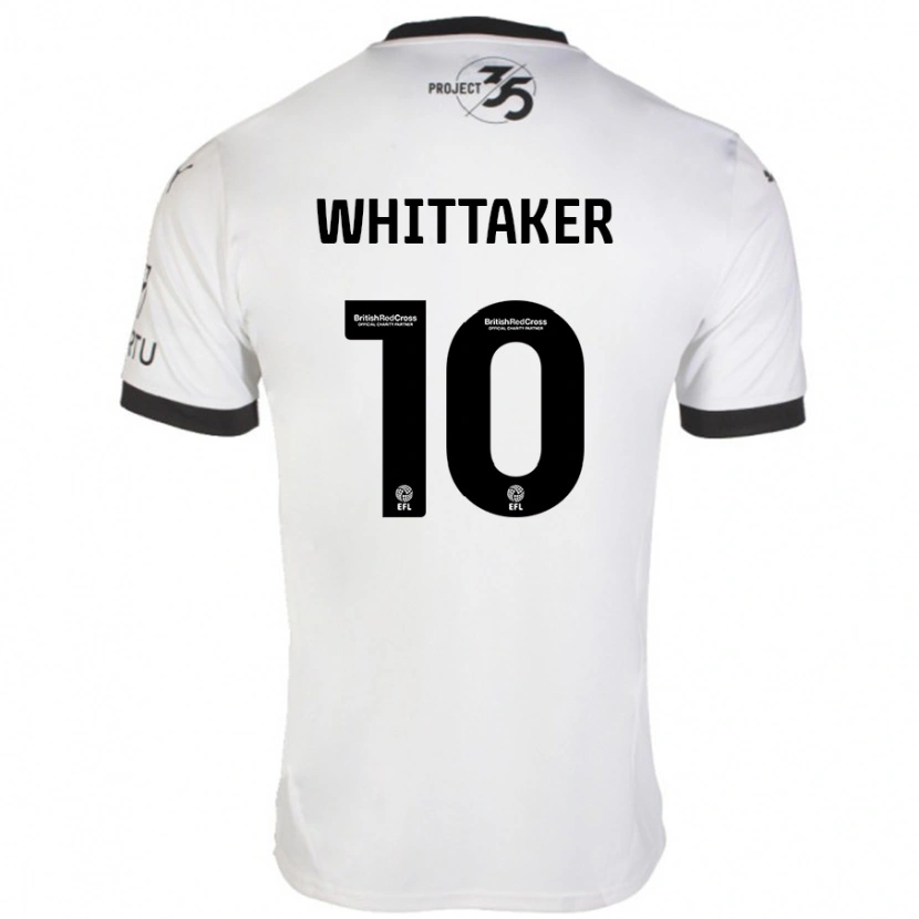 Danxen Hombre Camiseta Morgan Whittaker #10 Blanco Negro 2ª Equipación 2024/25 La Camisa