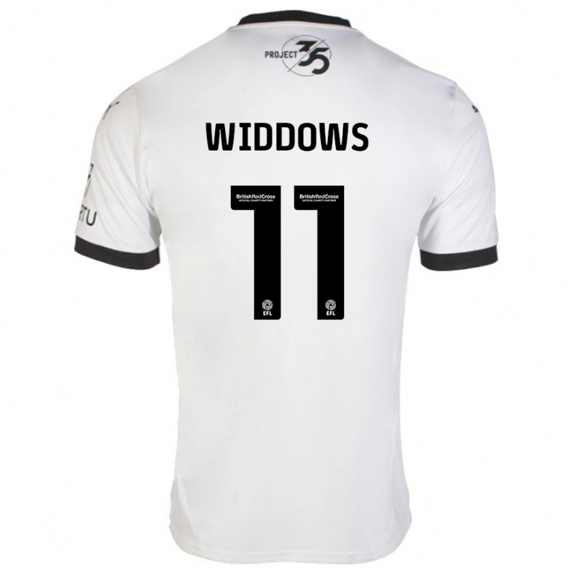 Danxen Hombre Camiseta Jade Widdows #11 Blanco Negro 2ª Equipación 2024/25 La Camisa