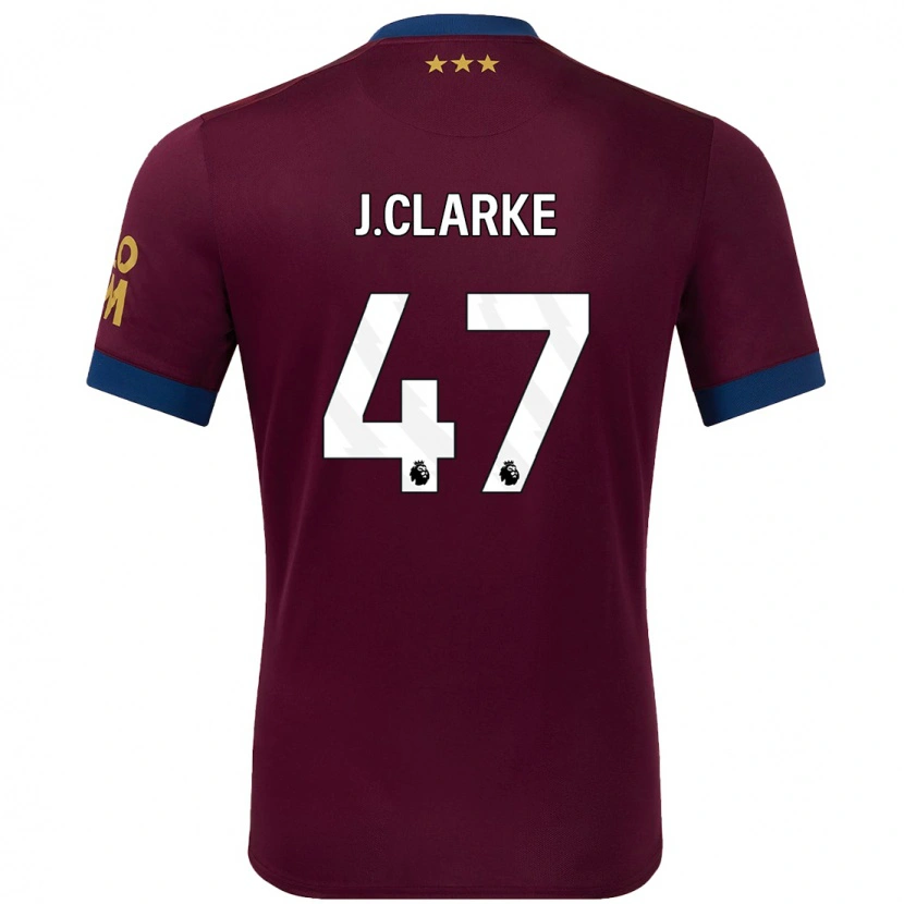 Danxen Hombre Camiseta Jack Clarke #47 Marrón 2ª Equipación 2024/25 La Camisa