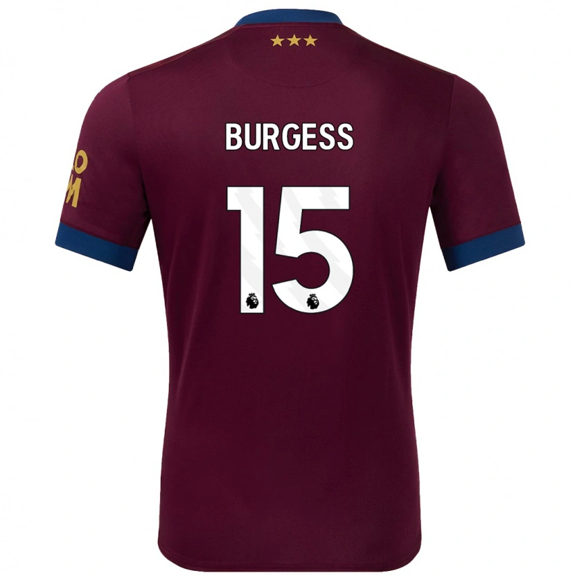 Danxen Hombre Camiseta Cameron Burgess #15 Marrón 2ª Equipación 2024/25 La Camisa