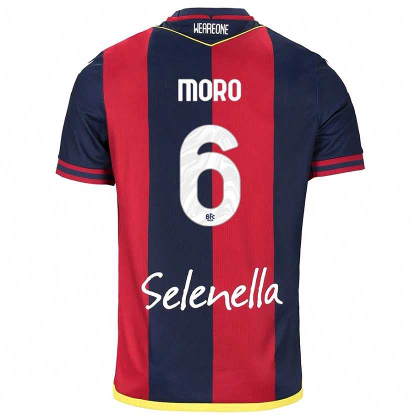 Danxen Mujer Camiseta Nikola Moro #6 Rojo Azul Real 1ª Equipación 2024/25 La Camisa