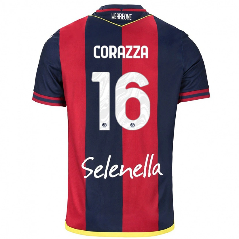 Danxen Mujer Camiseta Tommaso Corazza #16 Rojo Azul Real 1ª Equipación 2024/25 La Camisa