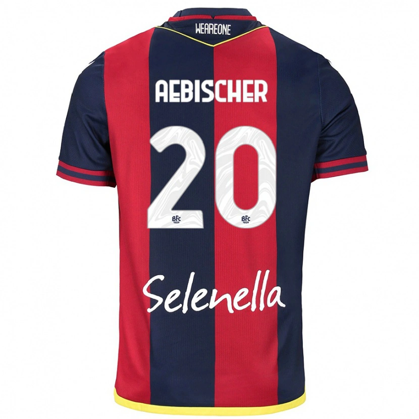 Danxen Mujer Camiseta Michel Aebischer #20 Rojo Azul Real 1ª Equipación 2024/25 La Camisa