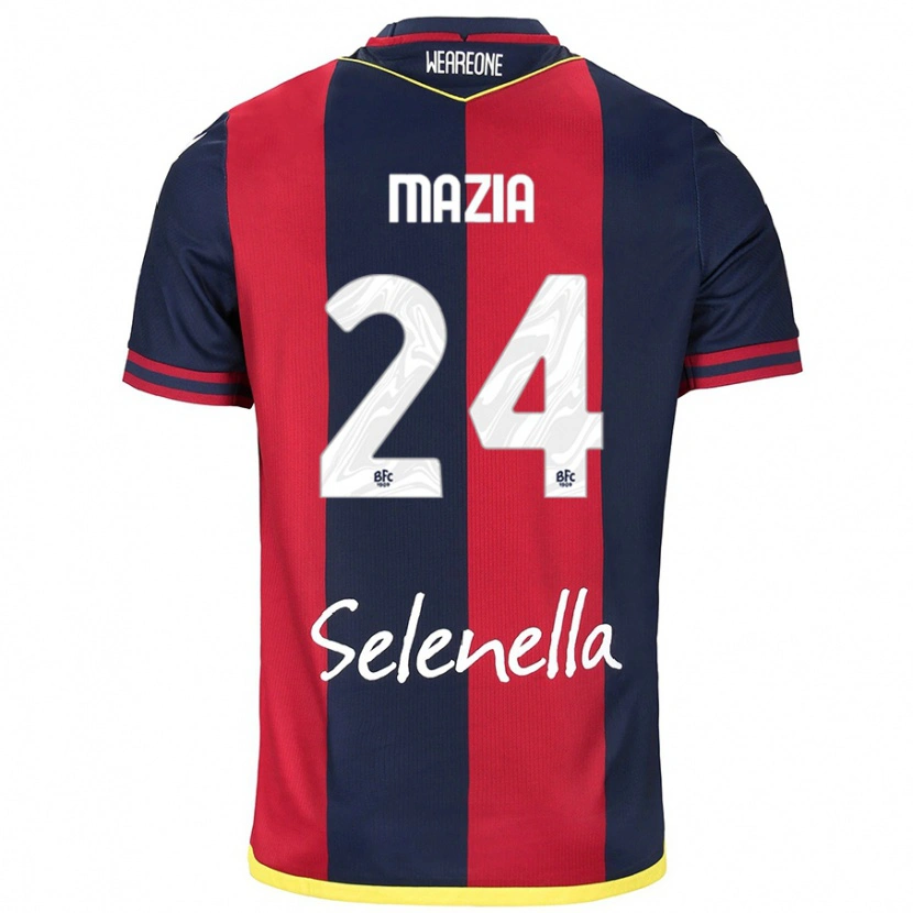 Danxen Mujer Camiseta Andrea Mazia #24 Rojo Azul Real 1ª Equipación 2024/25 La Camisa