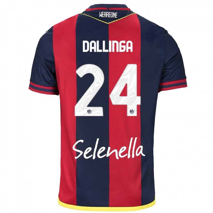 Danxen Mujer Camiseta Thijs Dallinga #24 Rojo Azul Real 1ª Equipación 2024/25 La Camisa