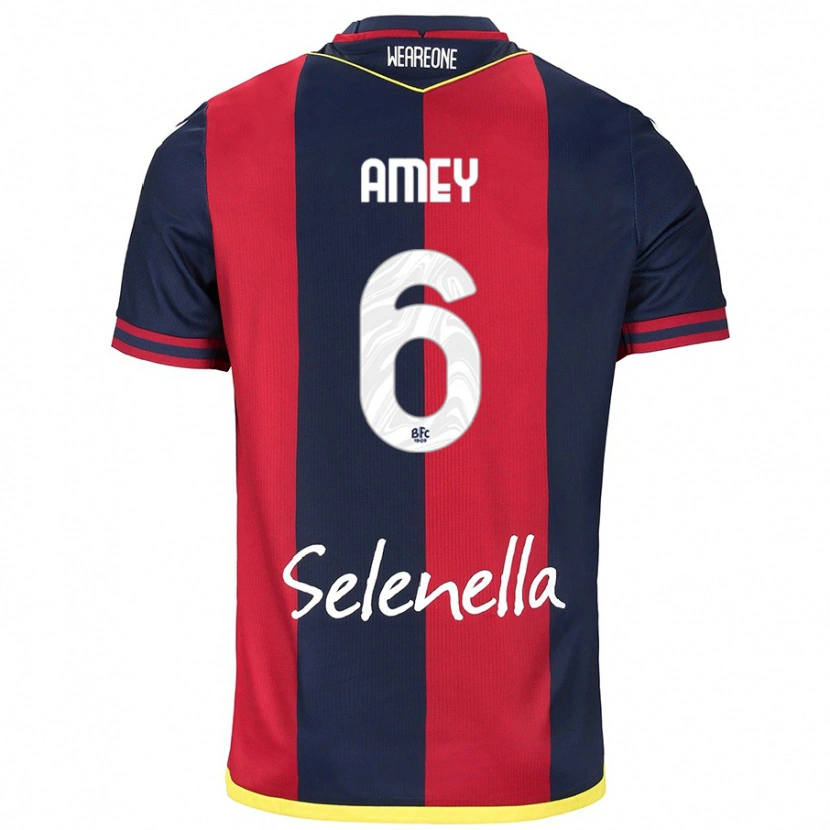 Danxen Mujer Camiseta Wisdom Amey #6 Rojo Azul Real 1ª Equipación 2024/25 La Camisa