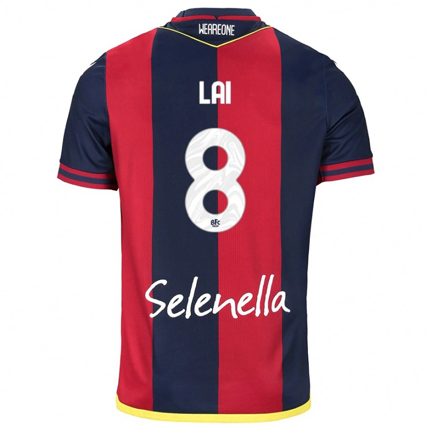 Danxen Mujer Camiseta Luca Lai #8 Rojo Azul Real 1ª Equipación 2024/25 La Camisa