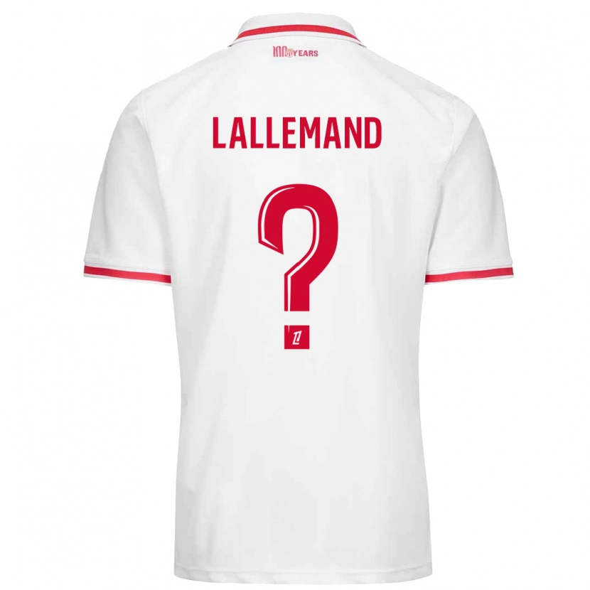 Danxen Mujer Camiseta Nassim Lallemand #0 Blanco Rojo 1ª Equipación 2024/25 La Camisa