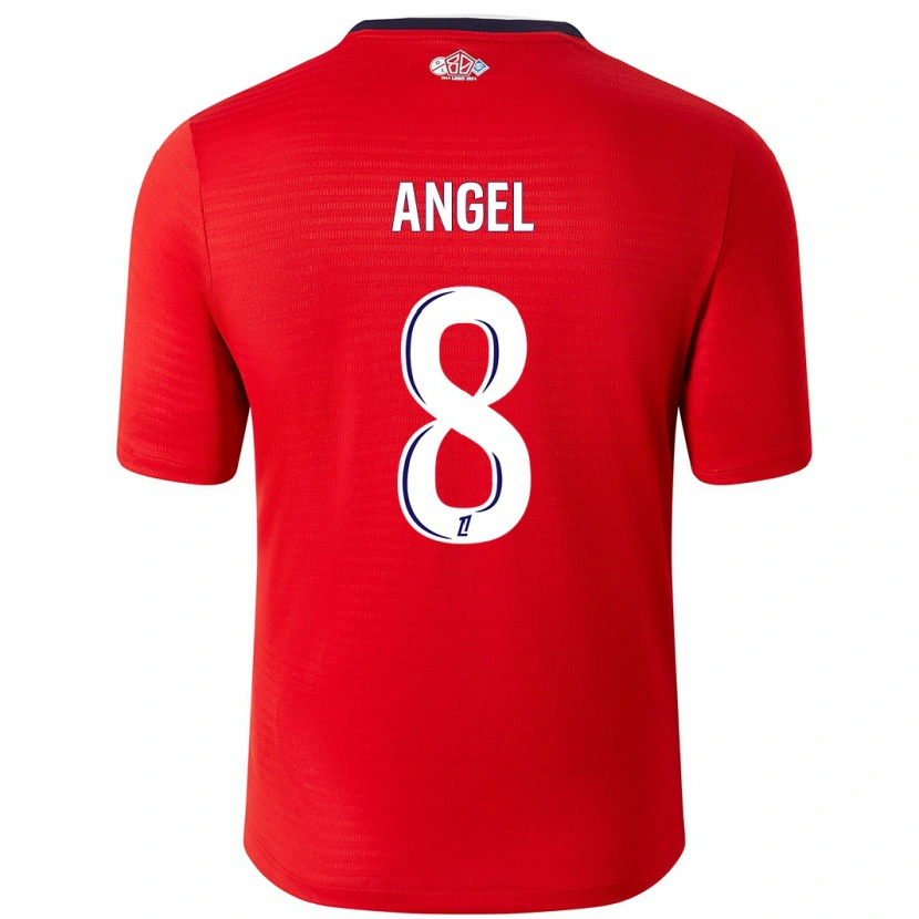 Danxen Mujer Camiseta Angel Gomes #8 Rojo Blanco 1ª Equipación 2024/25 La Camisa