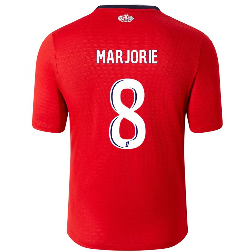 Danxen Mujer Camiseta Marjorie #8 Rojo Blanco 1ª Equipación 2024/25 La Camisa