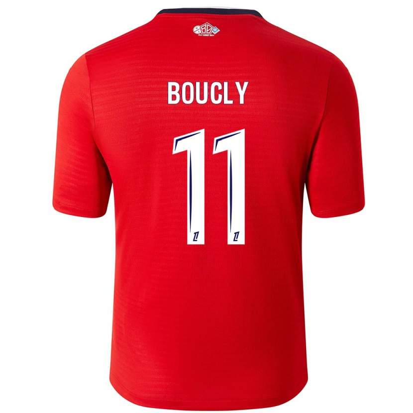 Danxen Mujer Camiseta Maïté Boucly #11 Rojo Blanco 1ª Equipación 2024/25 La Camisa