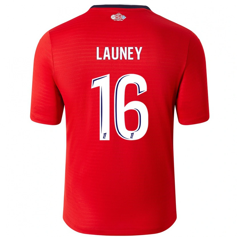 Danxen Mujer Camiseta Elisa Launey #16 Rojo Blanco 1ª Equipación 2024/25 La Camisa