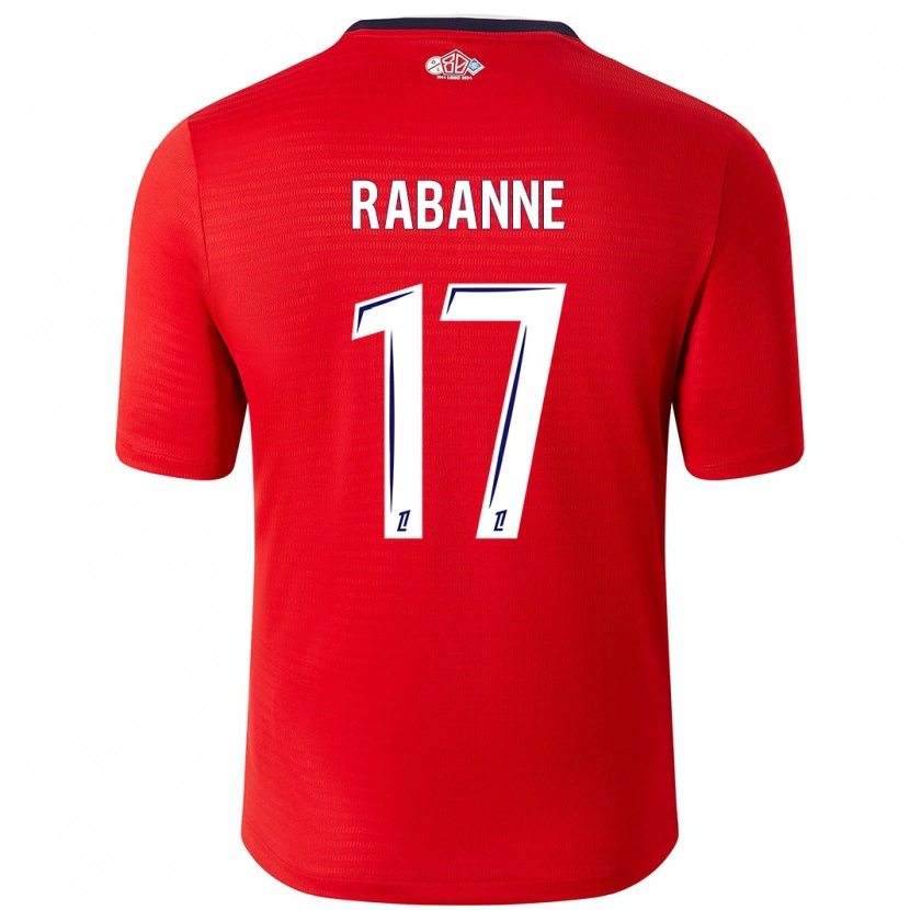 Danxen Mujer Camiseta Julie Rabanne #17 Rojo Blanco 1ª Equipación 2024/25 La Camisa