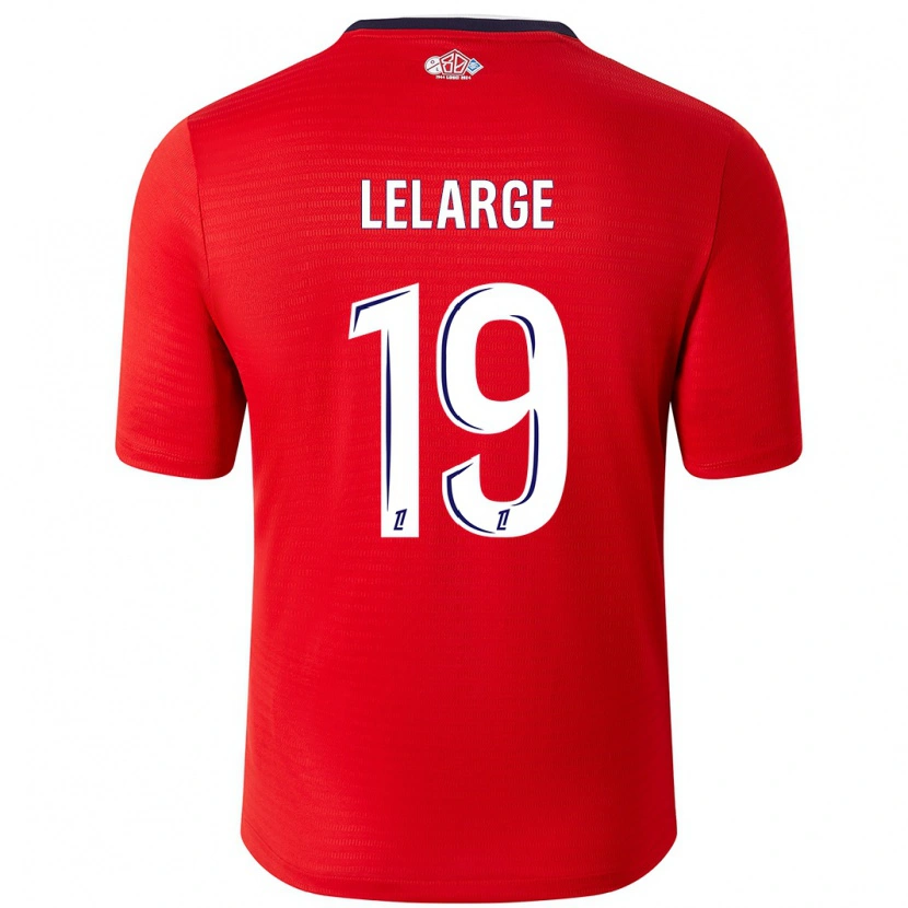 Danxen Mujer Camiseta Claire Lelarge #19 Rojo Blanco 1ª Equipación 2024/25 La Camisa