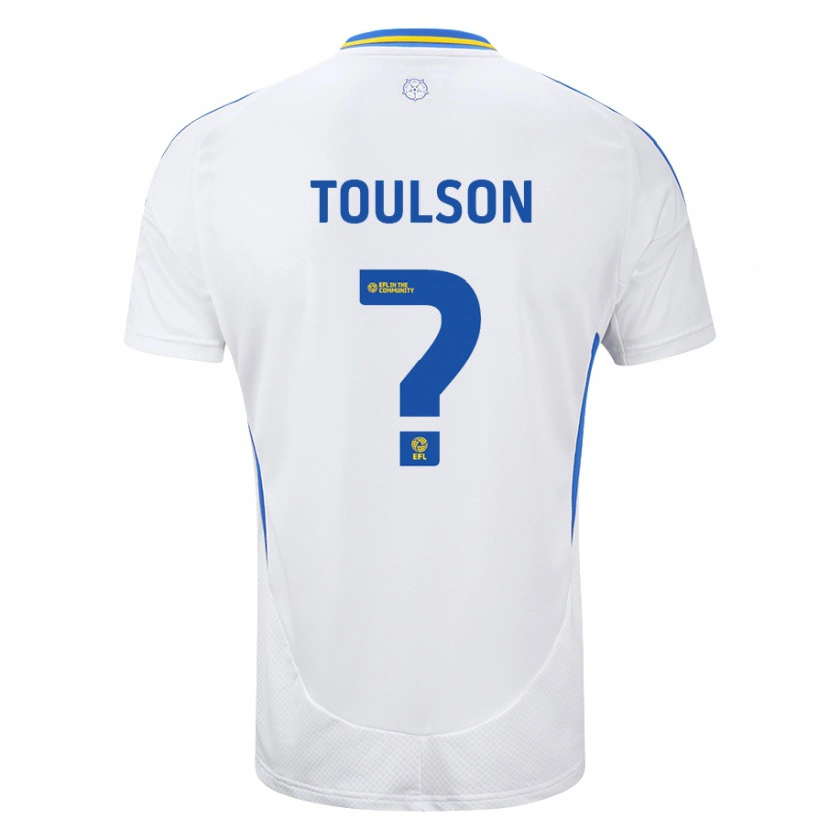 Danxen Mujer Camiseta Daniel Toulson #0 Blanco Azul 1ª Equipación 2024/25 La Camisa