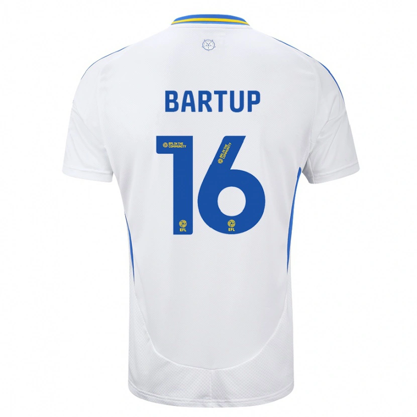 Danxen Mujer Camiseta Laura Bartup #16 Blanco Azul 1ª Equipación 2024/25 La Camisa