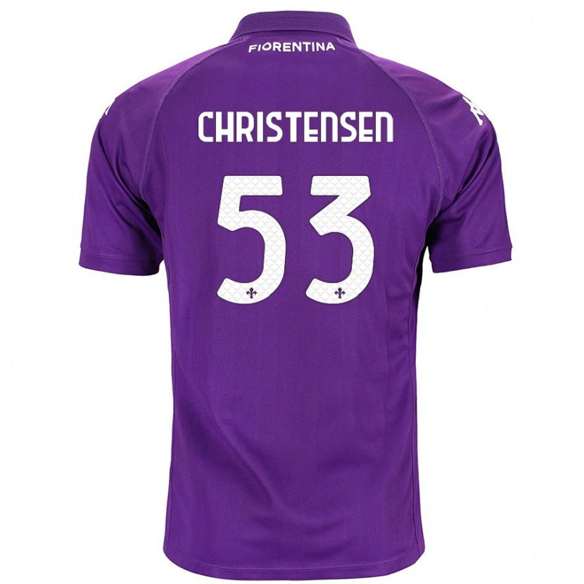 Danxen Mujer Camiseta Oliver Christensen #53 Morado 1ª Equipación 2024/25 La Camisa