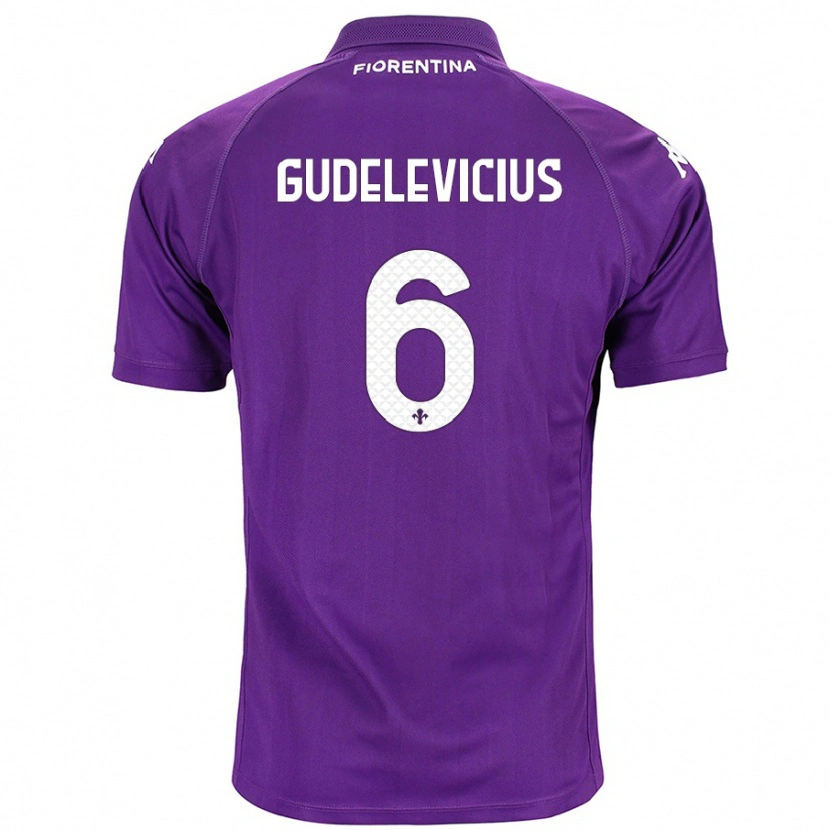 Danxen Mujer Camiseta Ernestas Gudelevicius #6 Morado 1ª Equipación 2024/25 La Camisa