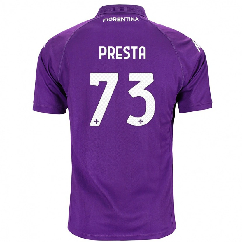 Danxen Mujer Camiseta Francesco Presta #73 Morado 1ª Equipación 2024/25 La Camisa