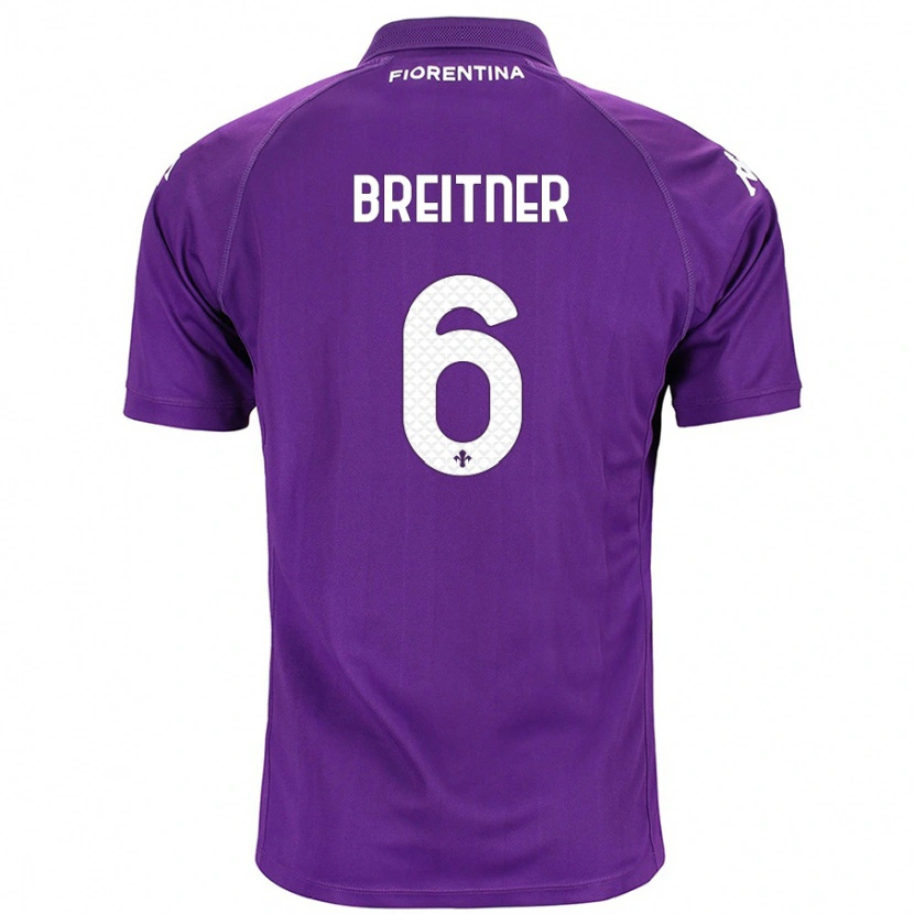 Danxen Mujer Camiseta Stephanie Breitner #6 Morado 1ª Equipación 2024/25 La Camisa