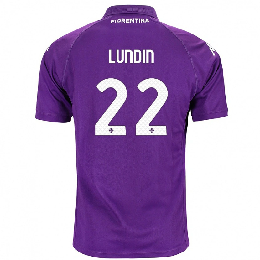 Danxen Mujer Camiseta Karin Lundin #22 Morado 1ª Equipación 2024/25 La Camisa