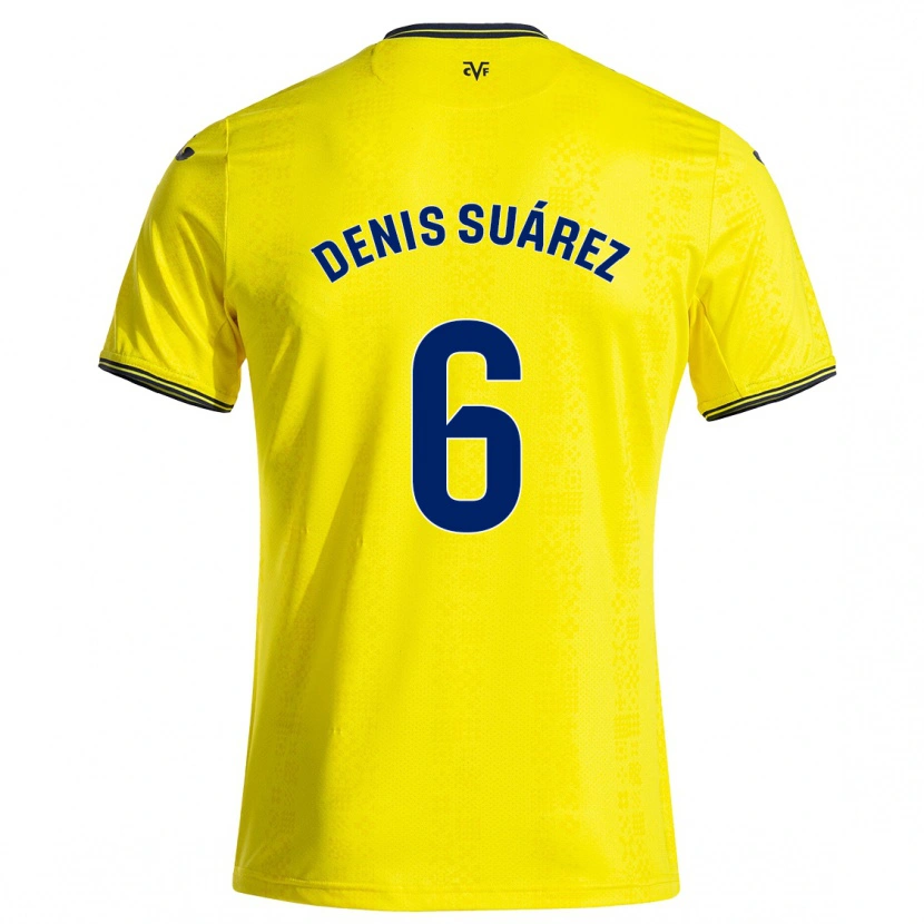 Danxen Mujer Camiseta Denis Suárez #6 Amarillo Negro 1ª Equipación 2024/25 La Camisa