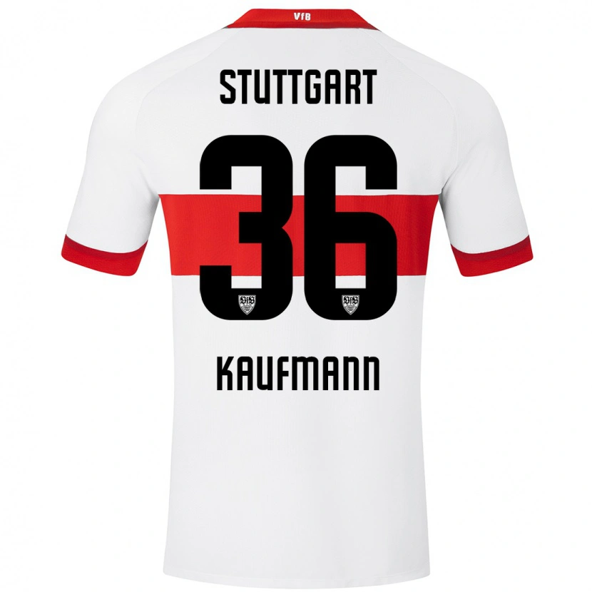 Danxen Mujer Camiseta Tino Kaufmann #36 Blanco Rojo 1ª Equipación 2024/25 La Camisa