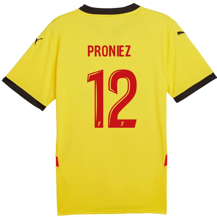 Danxen Mujer Camiseta Fany Proniez #12 Amarillo Rojo 1ª Equipación 2024/25 La Camisa