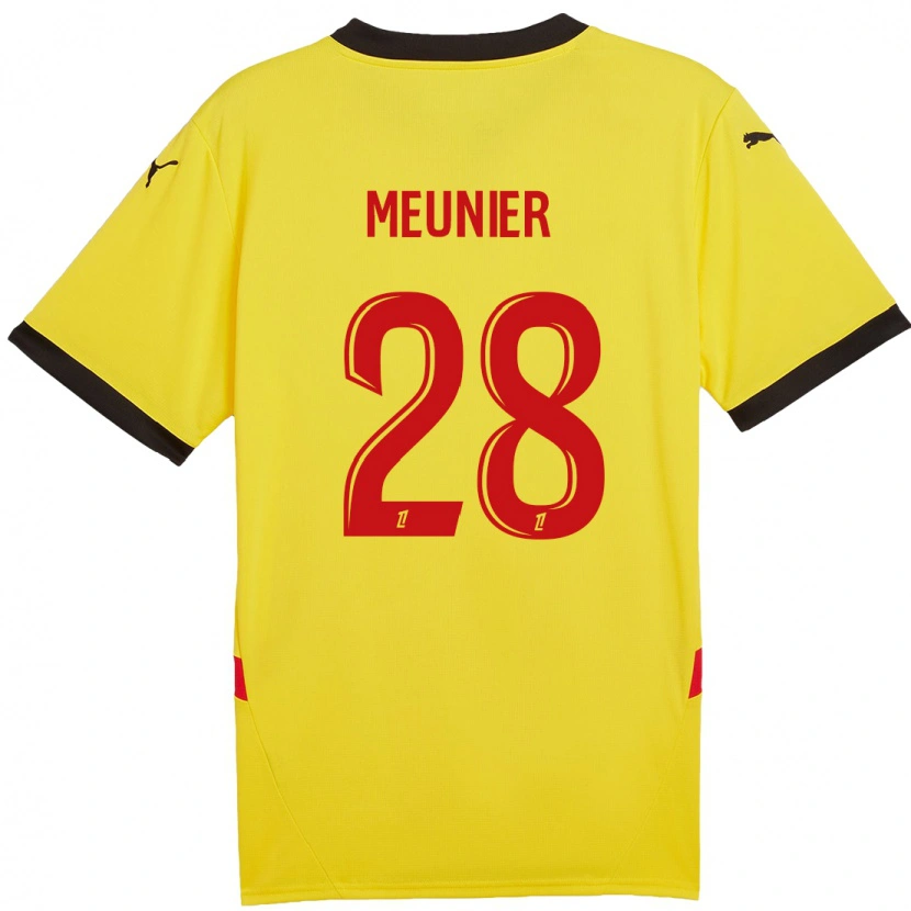 Danxen Mujer Camiseta Jennifer Meunier #28 Amarillo Rojo 1ª Equipación 2024/25 La Camisa