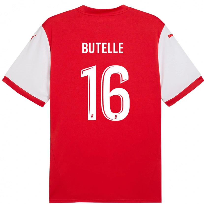 Danxen Mujer Camiseta Ludovic Butelle #16 Rojo Blanco 1ª Equipación 2024/25 La Camisa