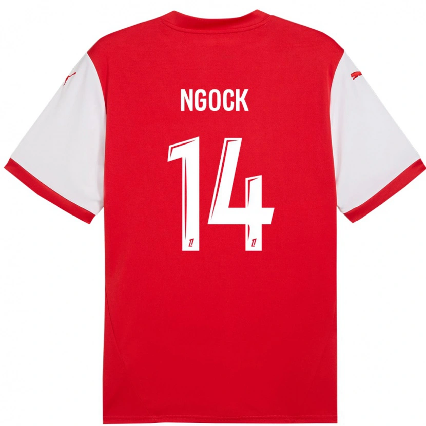 Danxen Mujer Camiseta Monique Ngock #14 Rojo Blanco 1ª Equipación 2024/25 La Camisa