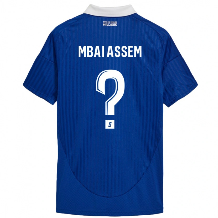 Danxen Mujer Camiseta Chris Mbaï-Assem #0 Azul Blanco 1ª Equipación 2024/25 La Camisa