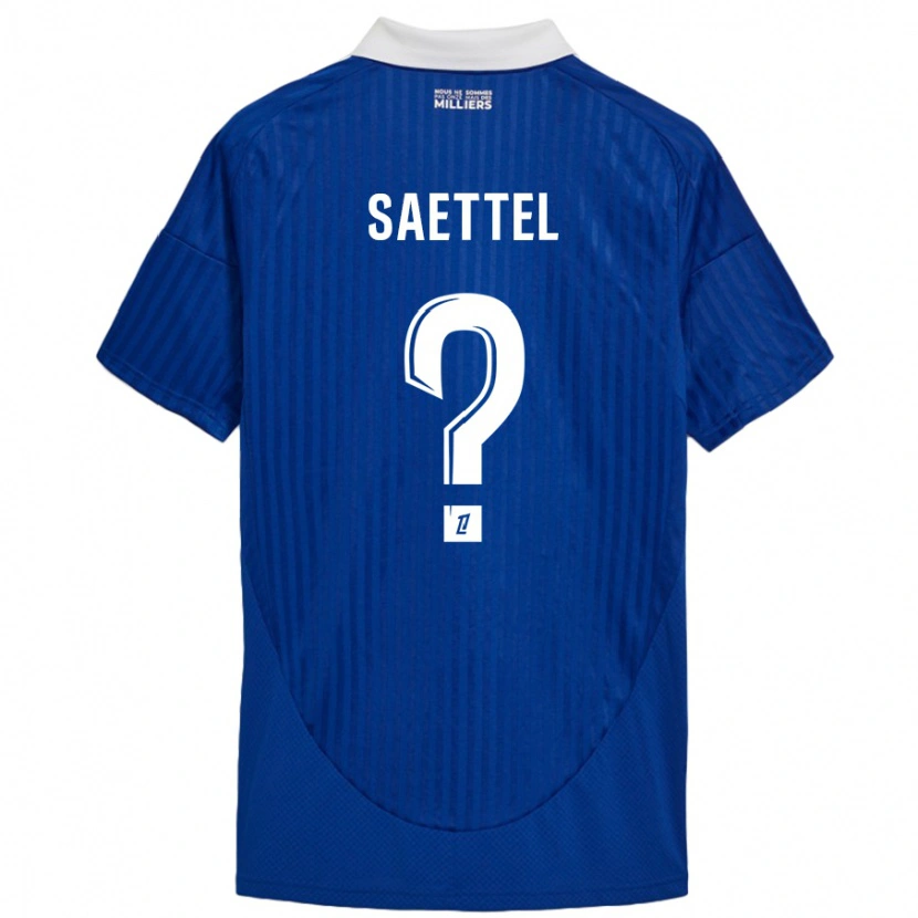 Danxen Mujer Camiseta Tom Saettel #0 Azul Blanco 1ª Equipación 2024/25 La Camisa