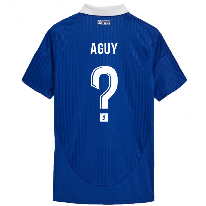 Danxen Mujer Camiseta David Aguy #0 Azul Blanco 1ª Equipación 2024/25 La Camisa