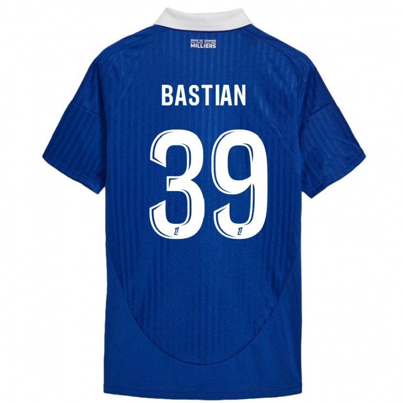 Danxen Mujer Camiseta Maxime Bastian #39 Azul Blanco 1ª Equipación 2024/25 La Camisa