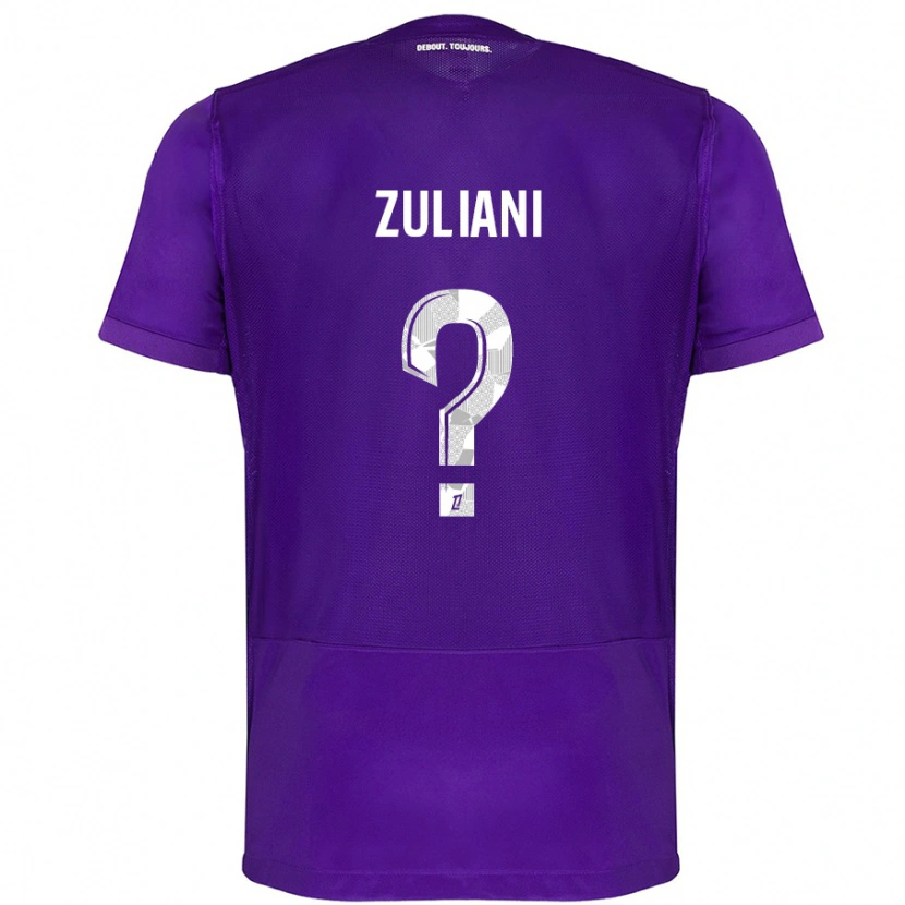 Danxen Mujer Camiseta Edhy Zuliani #0 Morado Blanco 1ª Equipación 2024/25 La Camisa