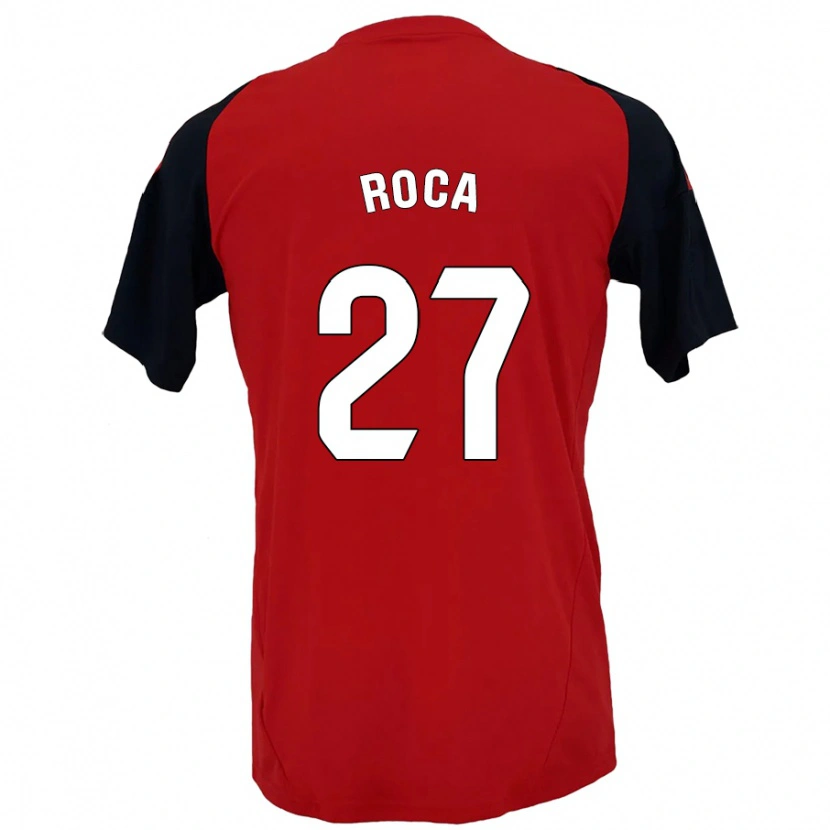 Danxen Mujer Camiseta Joel Roca #27 Rojo Negro 1ª Equipación 2024/25 La Camisa