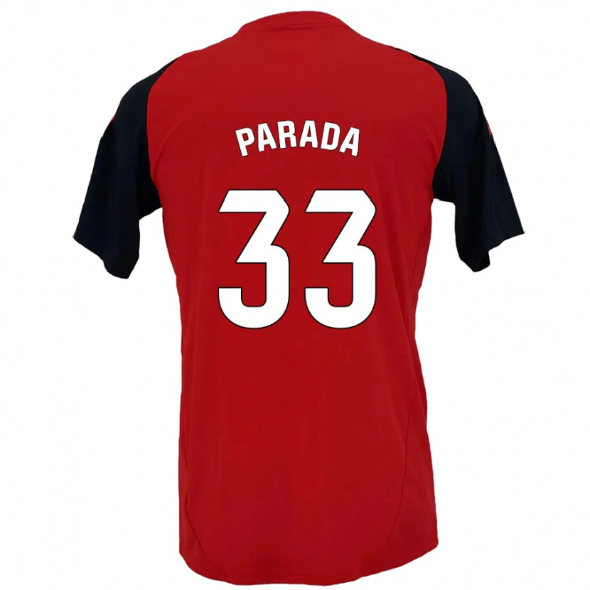 Danxen Mujer Camiseta Victor Parada #33 Rojo Negro 1ª Equipación 2024/25 La Camisa