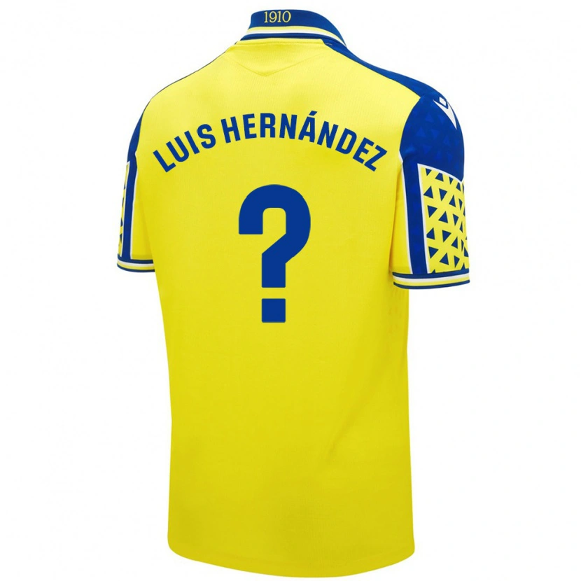 Danxen Mujer Camiseta Luis Hernández #0 Amarillo Azul 1ª Equipación 2024/25 La Camisa