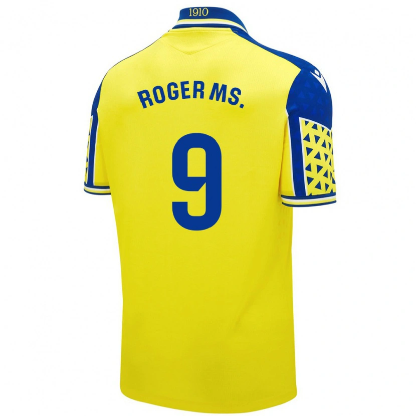 Danxen Mujer Camiseta Roger Martí #9 Amarillo Azul 1ª Equipación 2024/25 La Camisa