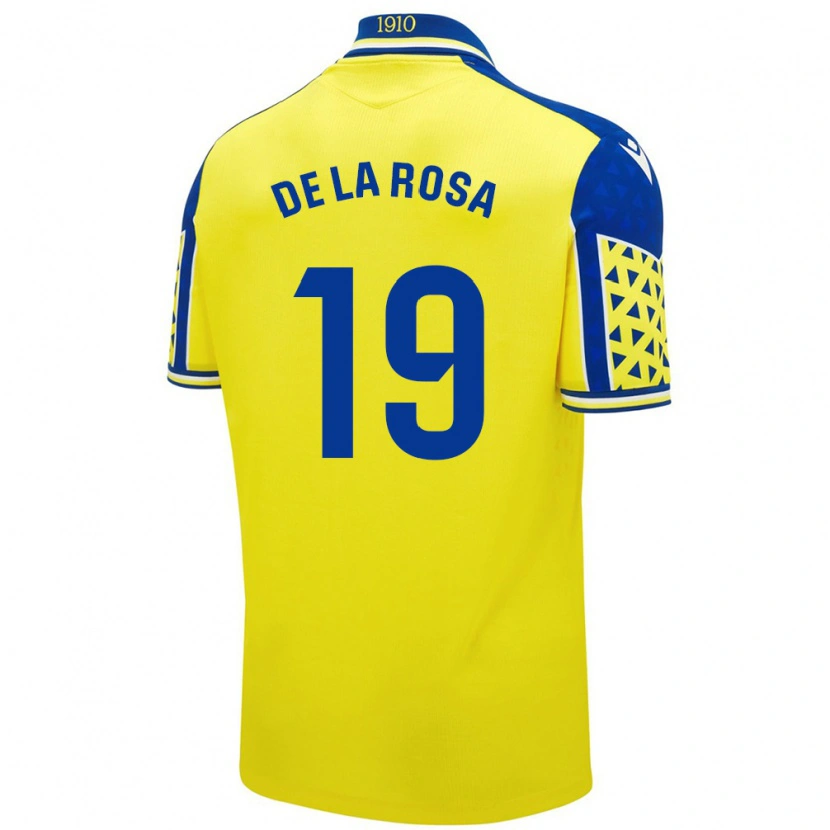 Danxen Mujer Camiseta José Antonio De La Rosa #19 Amarillo Azul 1ª Equipación 2024/25 La Camisa