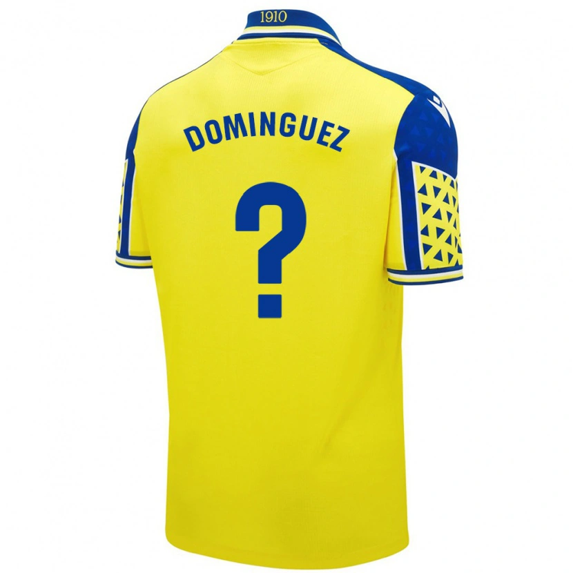 Danxen Mujer Camiseta Rubén Domínguez #0 Amarillo Azul 1ª Equipación 2024/25 La Camisa