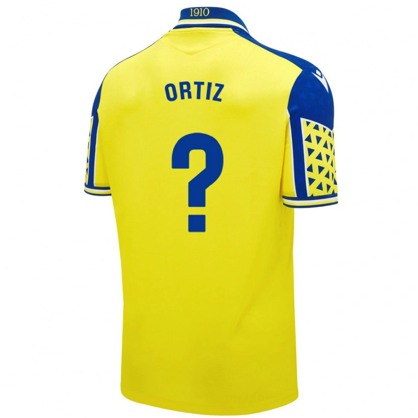 Danxen Mujer Camiseta Pablo Ortiz #0 Amarillo Azul 1ª Equipación 2024/25 La Camisa