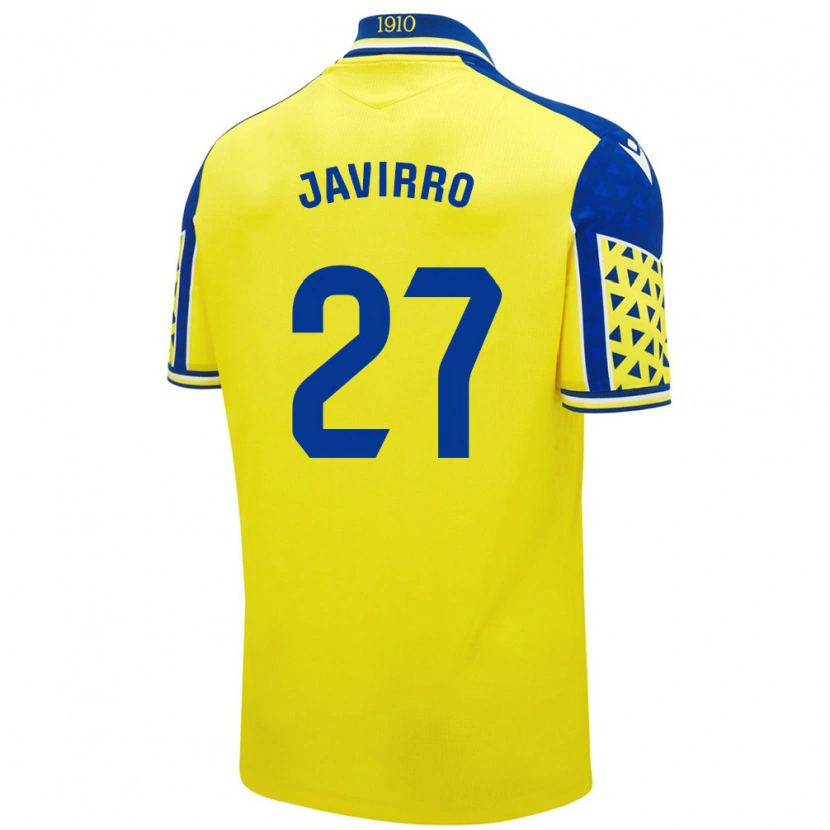 Danxen Mujer Camiseta Javirro #27 Amarillo Azul 1ª Equipación 2024/25 La Camisa