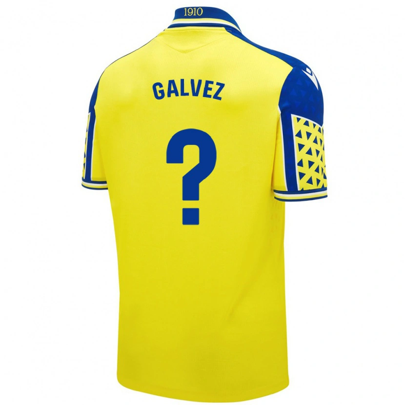 Danxen Mujer Camiseta Gonzalo Gálvez #0 Amarillo Azul 1ª Equipación 2024/25 La Camisa