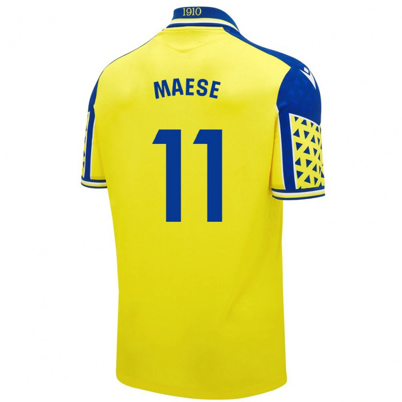 Danxen Mujer Camiseta María Del Carmen Maese Gaitán #11 Amarillo Azul 1ª Equipación 2024/25 La Camisa